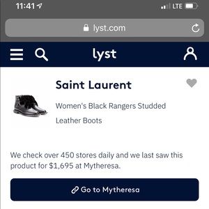 YSL black boots